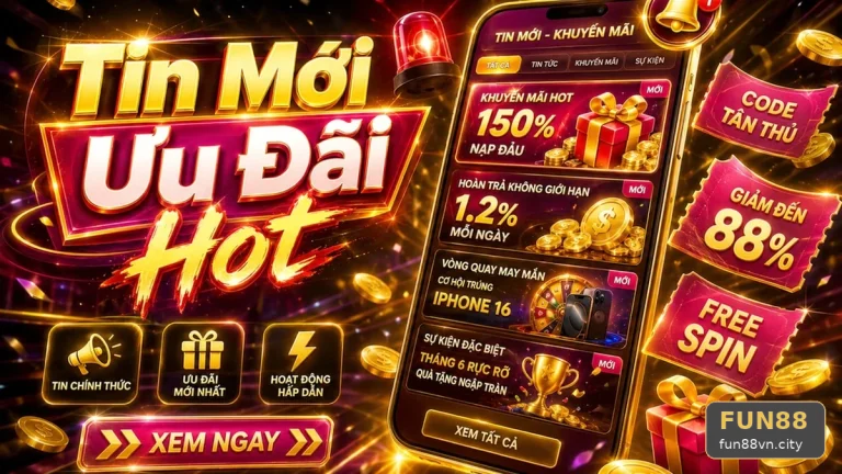Khuyến Mãi FUN88 Tại fun88vn.city: Đọc Chi Tiết Giao Diện Tin Mới Và Ưu Đãi Trong Bối Cảnh Người Dùng Đô Thị – Nhắc Nhở Đọc Kỹ Điều Kiện Doanh Thu Trước Khi Nhận Ưu Đãi