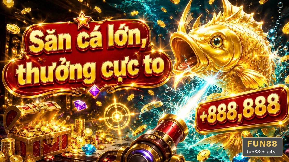 Nổ hũ FUN88 kết hợp bắn cá săn thưởng có khác biệt gì với slot?