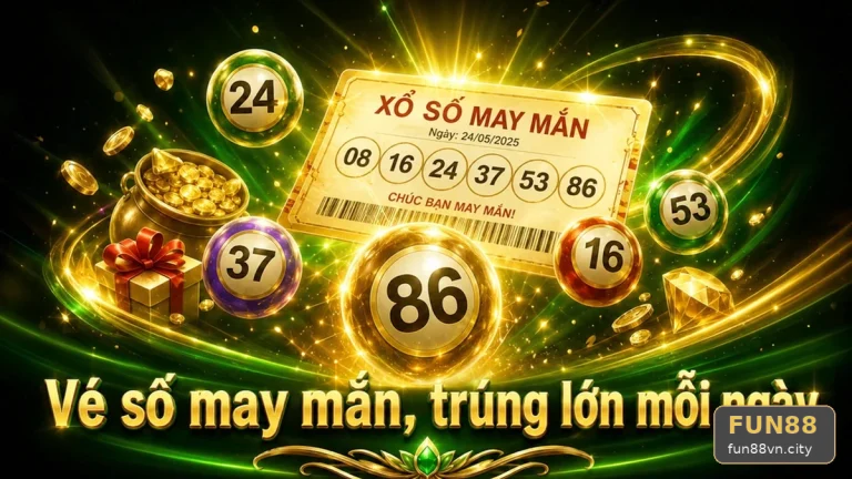 Góc phải bảng điện tử xổ số: Nơi hiển thị mã kỳ quay trên FUN88